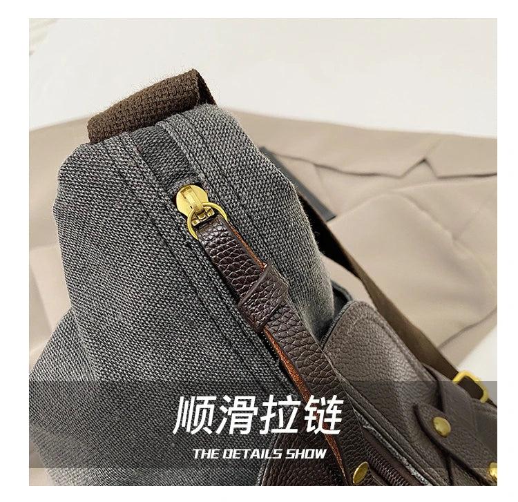 Sense of Luxury Personality Super Cool Crossbody Bags for Women Hot Trendy 2026 New Style Fashionable Canvas Pony Shoulder Bags