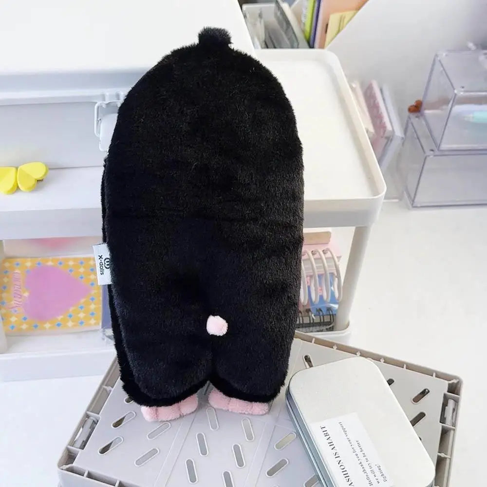 New Portable 3D Mole Pencil Case Plush Cartoon Large Capacity Stationery Bag Creative Cute Doll Stationery Case Dirty Resistant