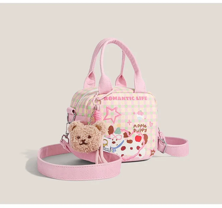 Cute Dog Handbag Women – Versatile Canvas Bag; Shoulder Bag for Men – Large Capacity, Durable and Soft