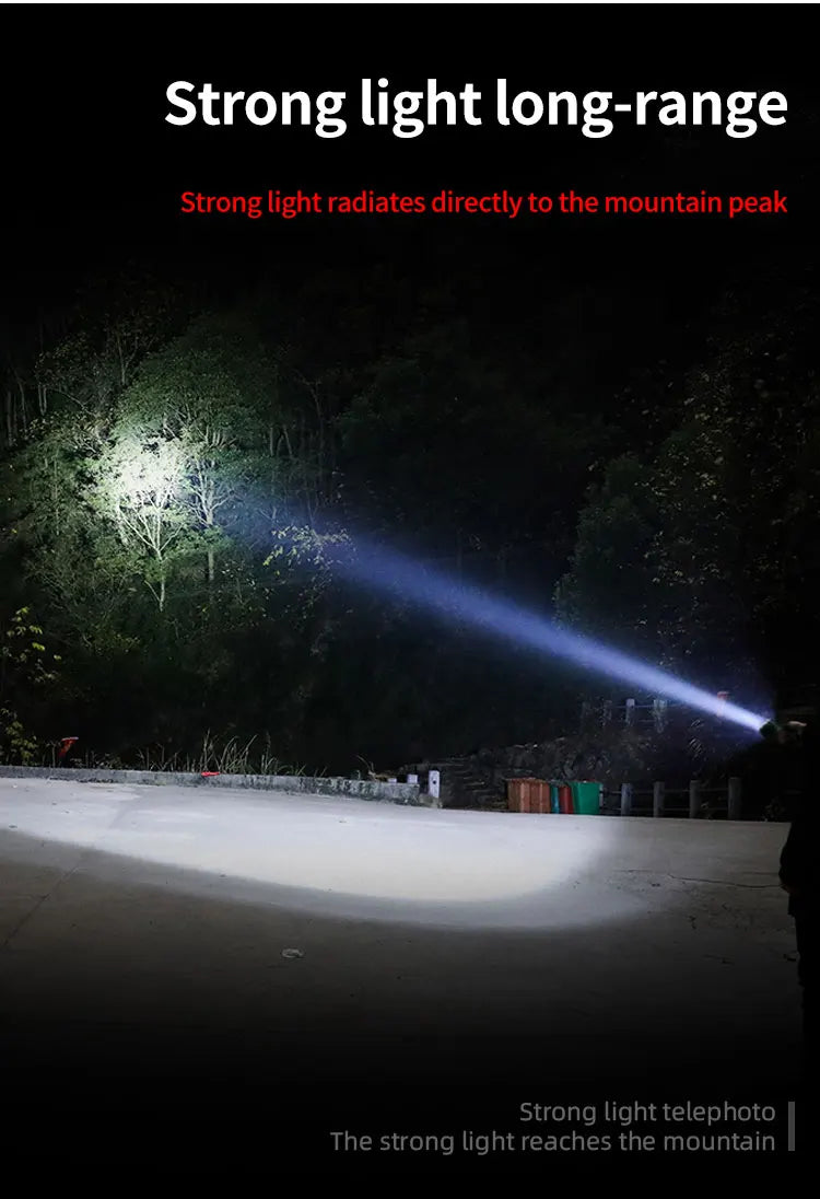 Portable COB Magnetic Work Light Rechargeable LED Flashlight Super Bright Camping Waterproof Car Repair Lamp with Brackets
