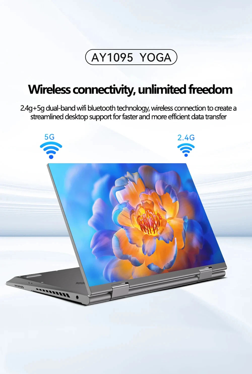 NEW 10.9 Inch 360° Fold Mini Laptop Intel N95 Touchscreens 16GB DDR5 Computer Notebook 2TB SSD Backlit Keyboard Tablet Laptop