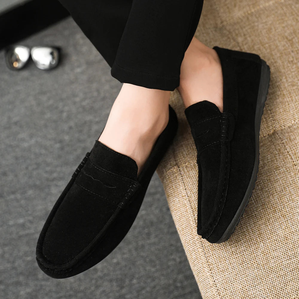 Men Loafers Soft High Quality Spring Autumn Shoes Men Casual Shoes Warm Slip on Flats Driving Shoes Large Size chaussure hommes
