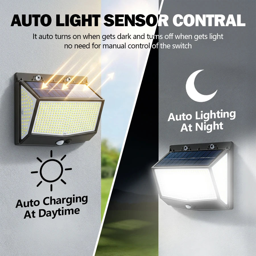 Outdoor 100 LED/468 LED Solar Light Motion Sensor Waterproof Solar Light Solar Power Garden Corridor Decoration Emergency Light