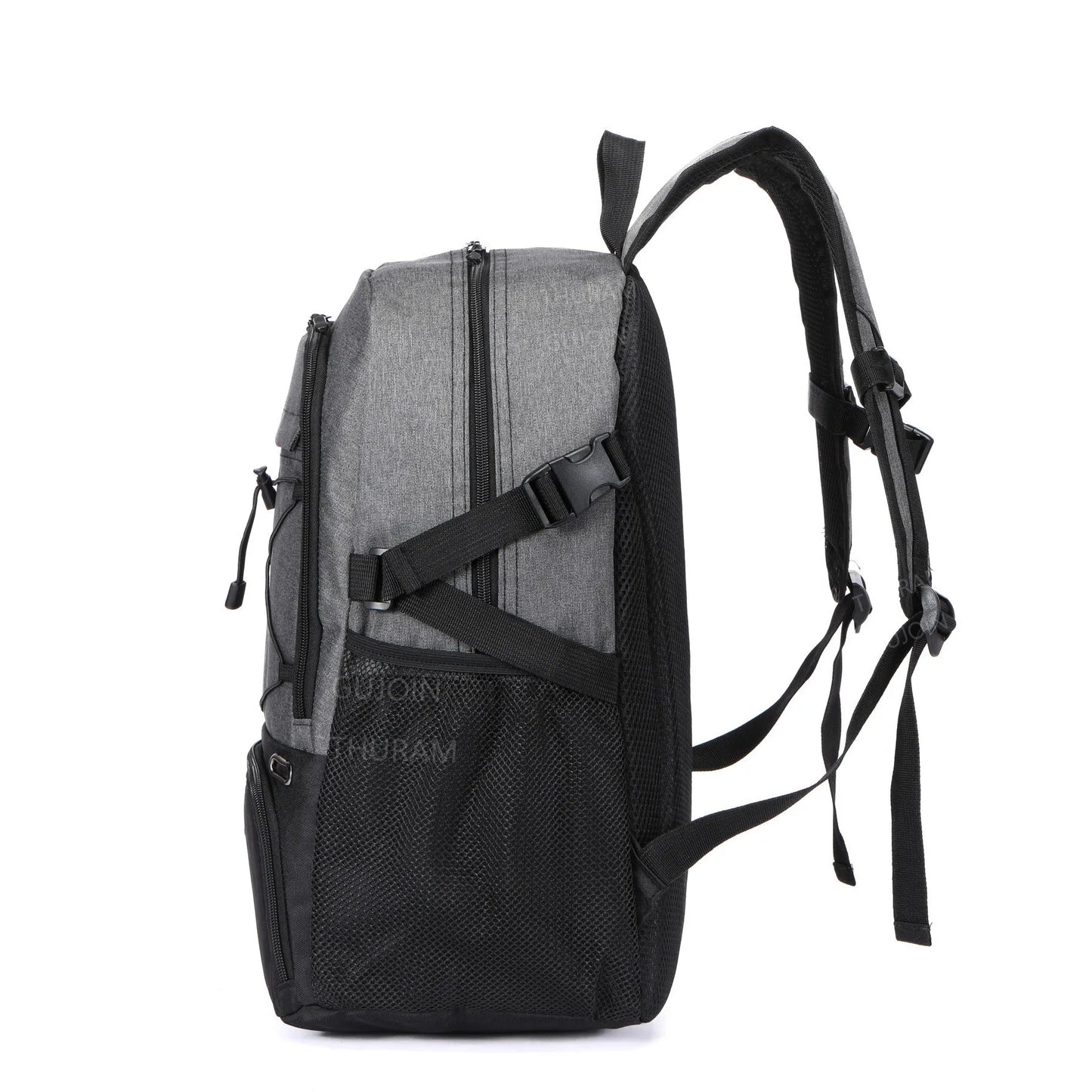 15.6" Laptop Reflective Strip Gym Bag for Men Women 35L Sports Basketball Backpack with Shoe Compartment