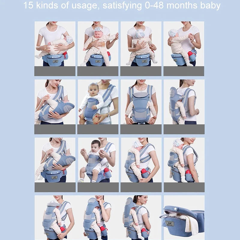 Baby Carrier Waist Stool With Storage Bag Kangaroo Shoulder Swaddle Sling Infant Kid Wrap Ergonomic Backpack Hipseat