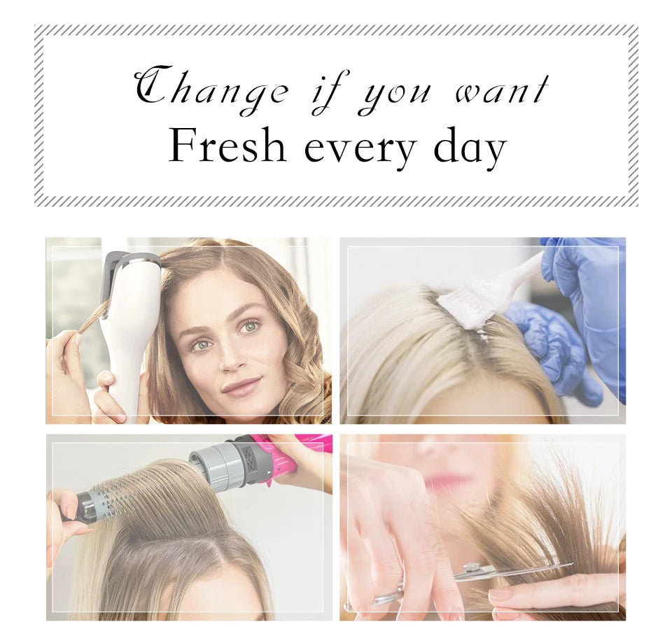 Hat Wig Blonde Hair Extension with Cap Synthetic Hair Layered Straight Wig for Women Daily Natural Heat Resistant Easy to Use