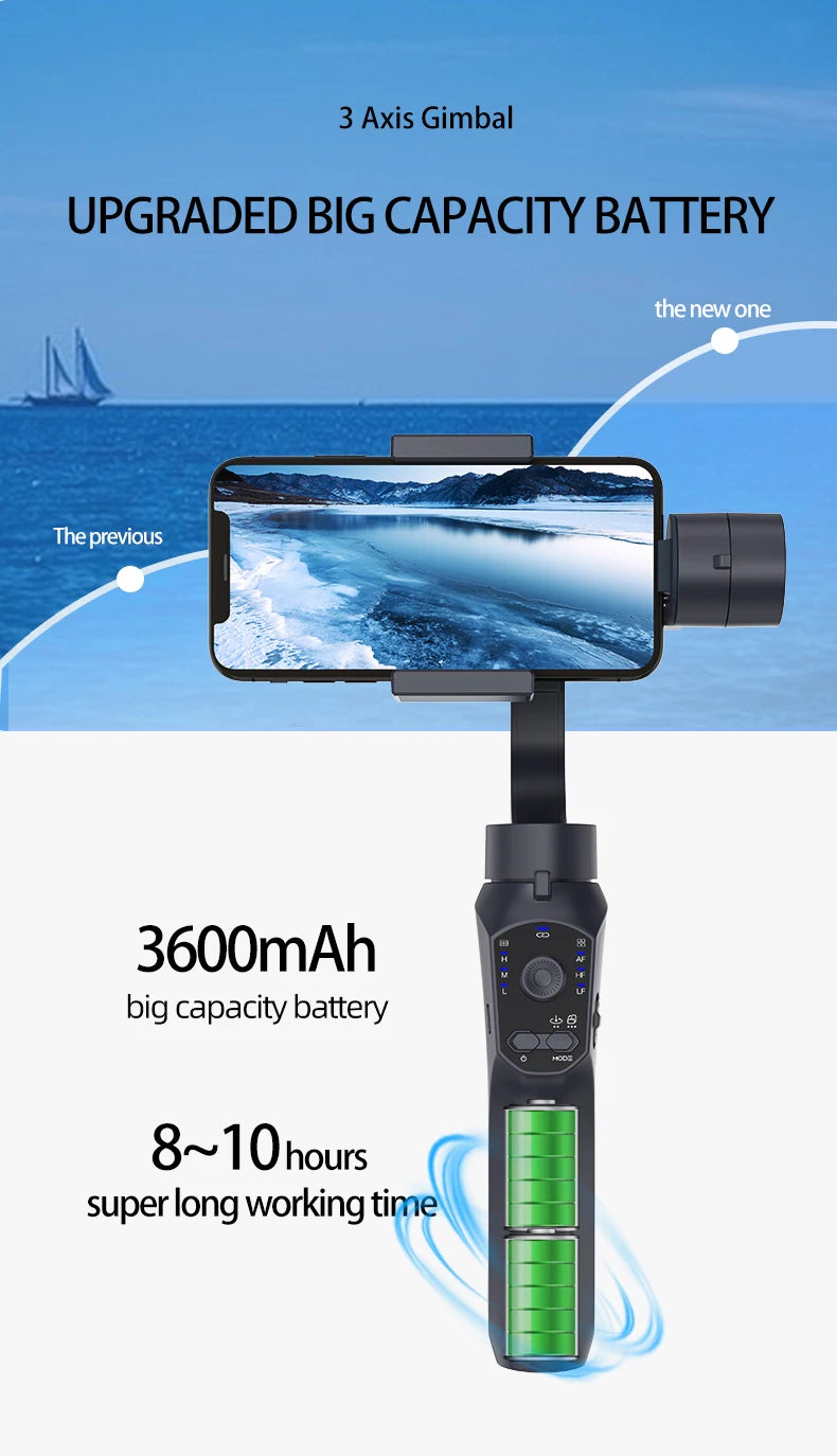 F10 Pro handheld 3-axis Mobile gimbal handy stabilizer for cell phone holder real-time tracking stabilizzatore smartphone Selfie