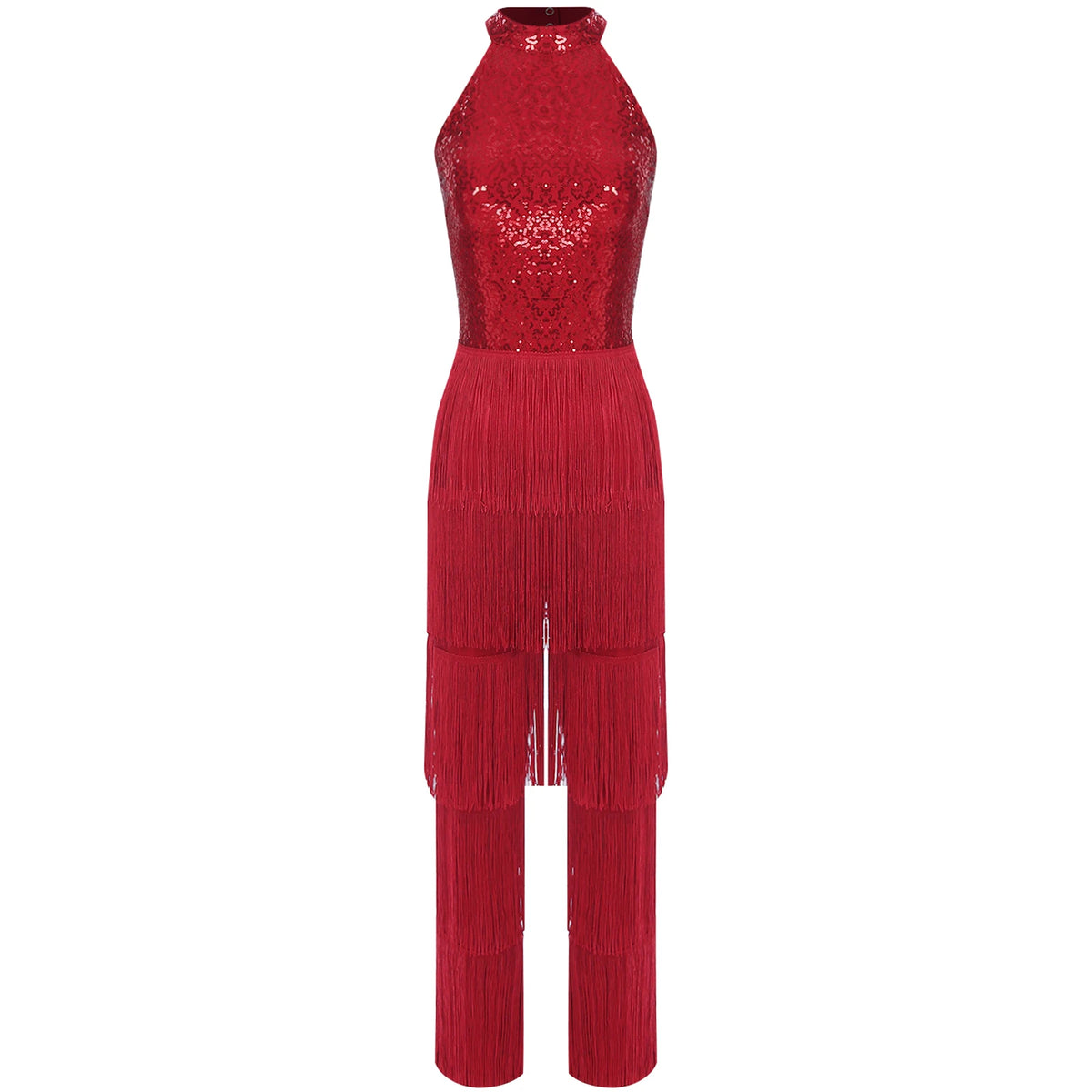 Halloween Hippie Costume womne Vintage 70s Disco Stage Performance Dancing Jumpsuit Singer Sequins Tassel Tango Cha-cha Costumes