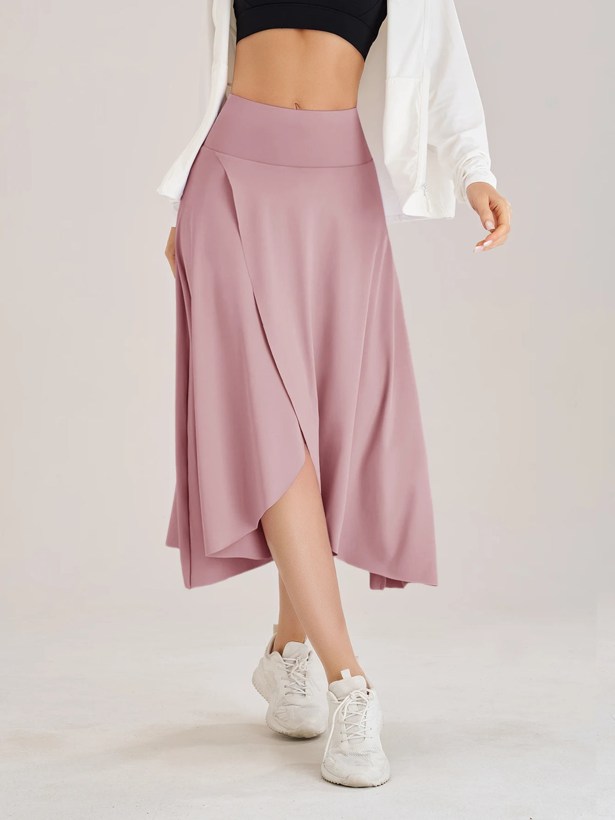 Summer Women Golf Tennis Dance Fitness Long Skirts Quick Drying Solid Female Lining High Waist Long Skirts Shorts