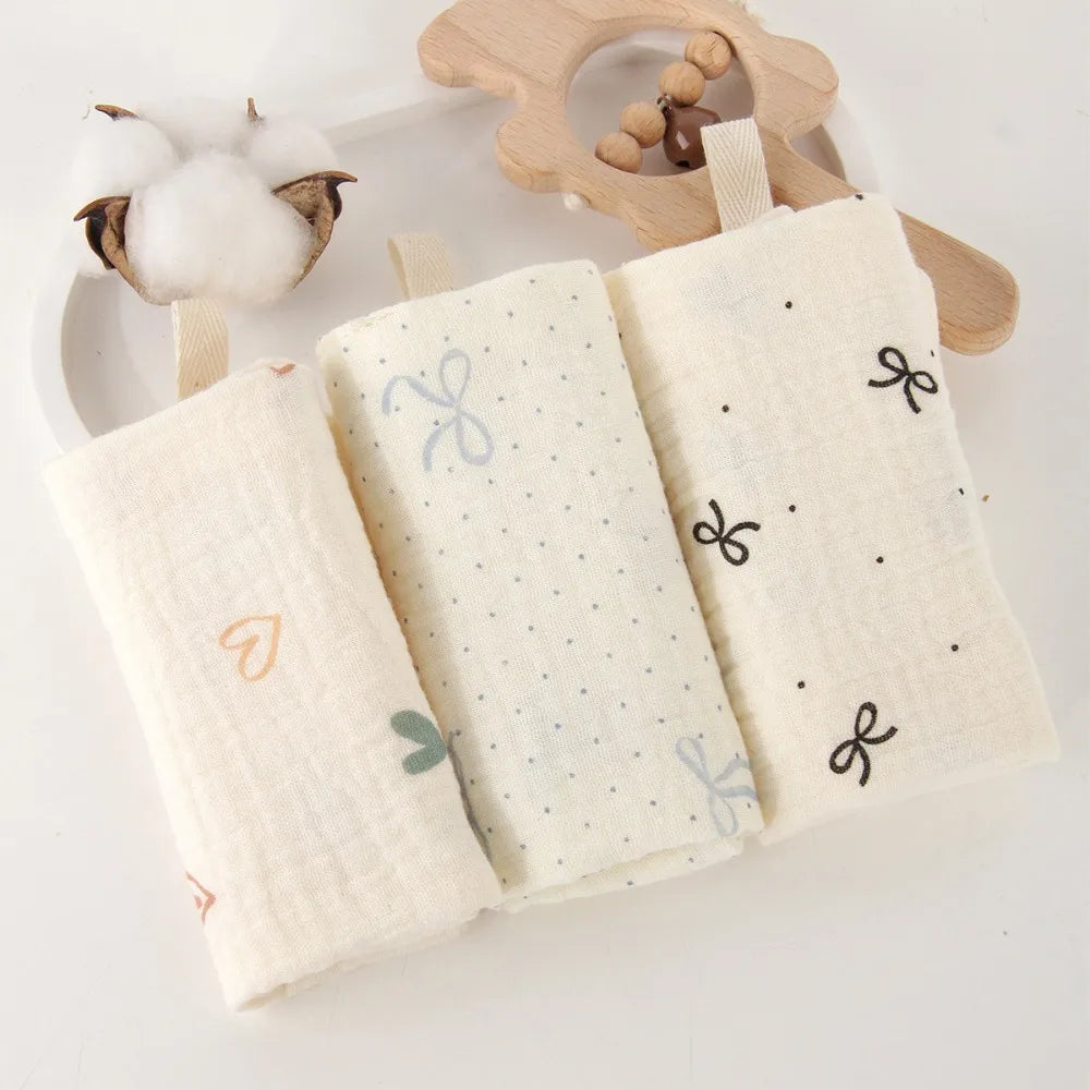 4-Layer Pure Cotton Portable Washcloth for Newborns - Soft Absorbent Square Gauze Towels for Burping High Quality