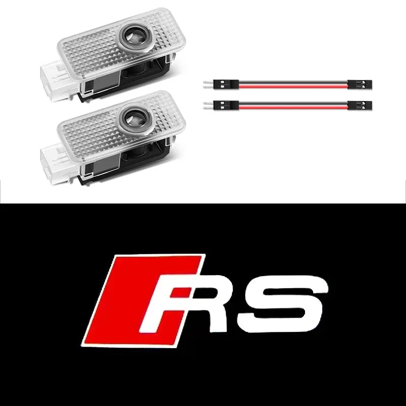 2Pcs Car Door Laser Projector LED HD Welcome Lamp For Audi S Line RS A1 A3 A4 A6 A7 Q3 Q5 Q7 RS3 RS4 RS5 S3 S4 S5 S7