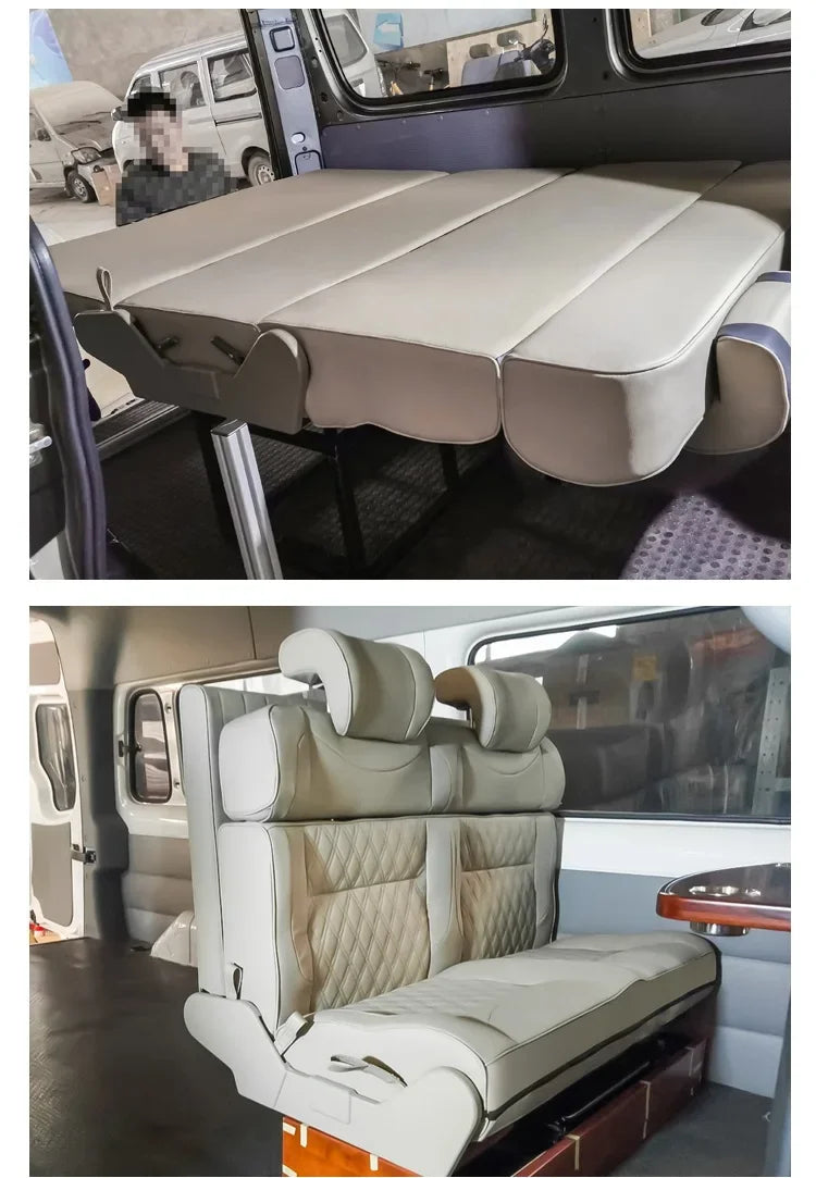 Triple Person Seat Customized Modified RV Passenger Seat Bed Comfortable Adjustable Folding Sofa Seat Ideal for RVs Camper Van