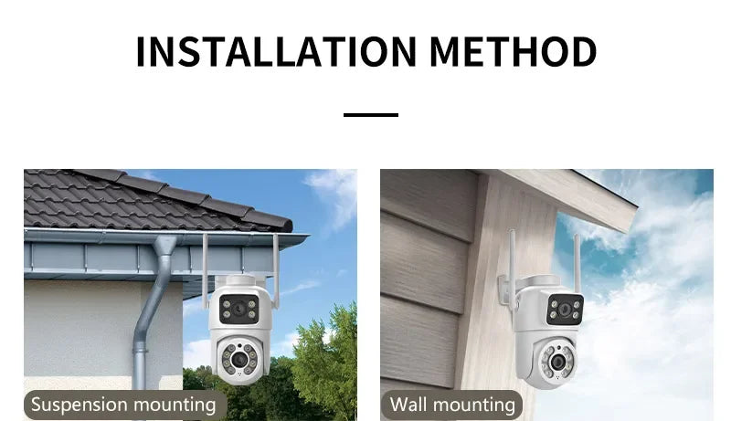 BELIA 6MP Dual Lens Dual Screens PTZ Wifi Camera AI Human Detection Wireless Outdoor CCTV Security IP Camera ICSEE App