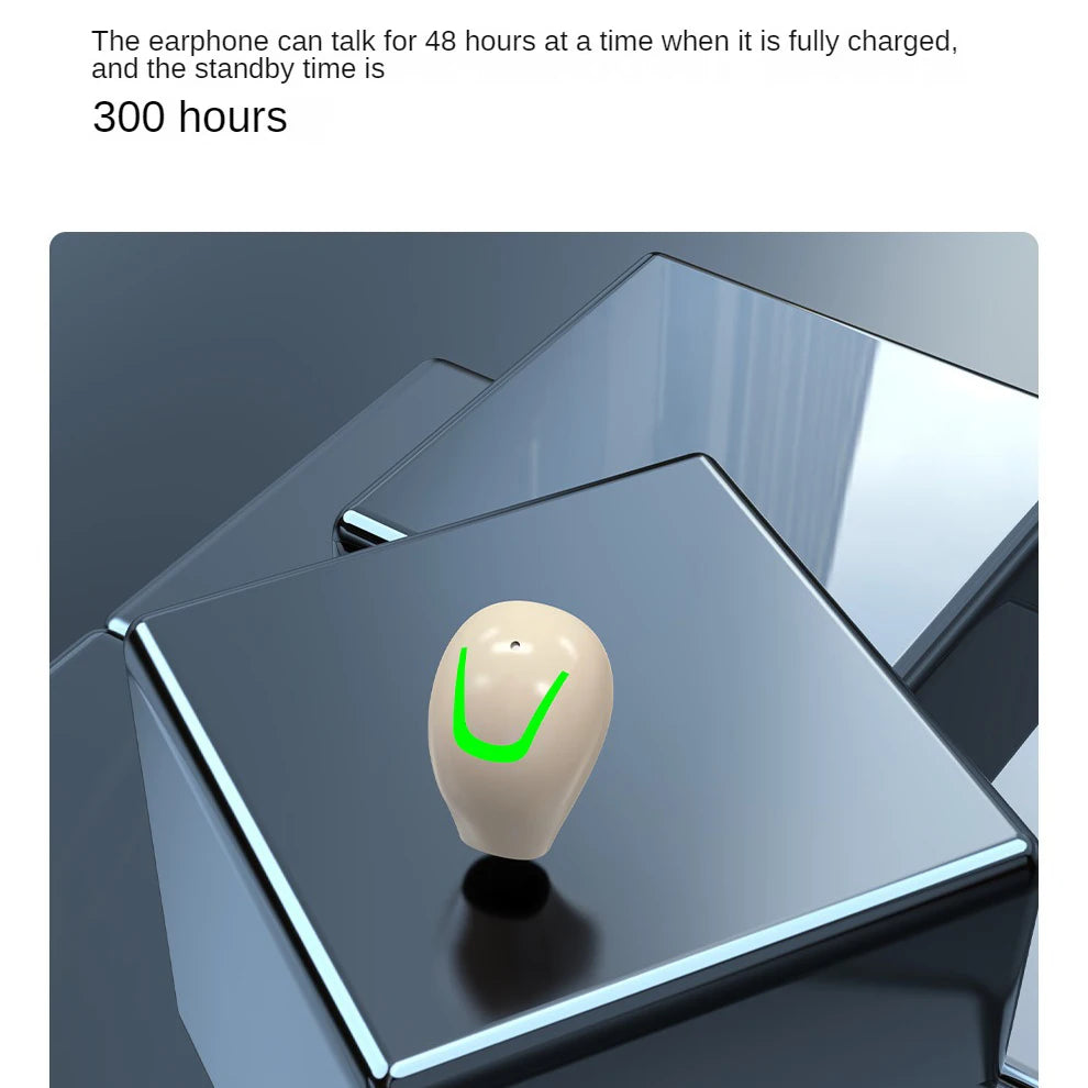 Mini Invisible Headset Bluetooth 5.3 in-ear Earphone TWS Wireless Headphone Noise Reduction HiFi Earbuds for XIAOMI iPhone