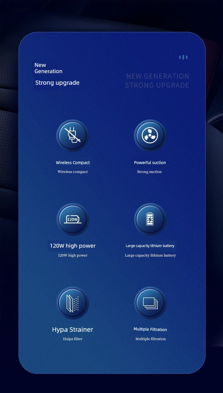 Wireless Car Cleaner Small Home Car Blowing and Suction Dual-Use Powerful Indoor Sofa Car Handheld Vacuum Cleaner