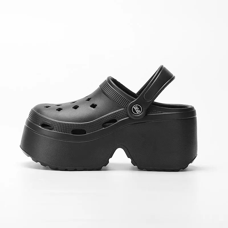 Women's Wedges Heel Sandals Summer 2026 Closed Toe Chunky Platform Sandalias Mujer Hollow Out Thick Sole Non-slip Slides Ladies