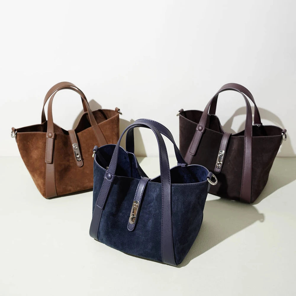 Luxury Women Handbag Custom Letters Small Female Hobo Tote Bag Velvet Suede Cow Leather New Design Lady Top Handle Shoulder Bag