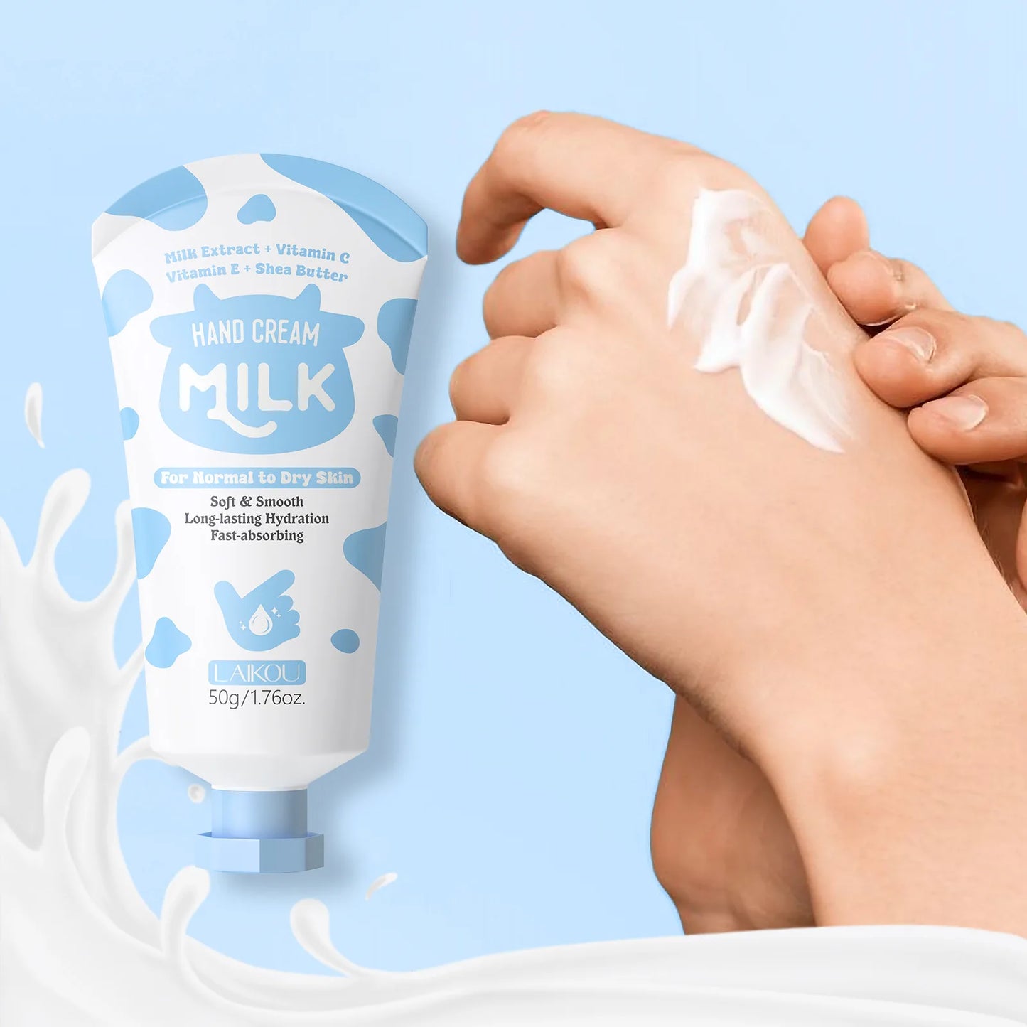 10PCS Milk Nourish Skincare Set Face&Hand Dual Care - Brightening Eye Cream BB Cream Pore Cleansing Gentle Deep Hydration Christ
