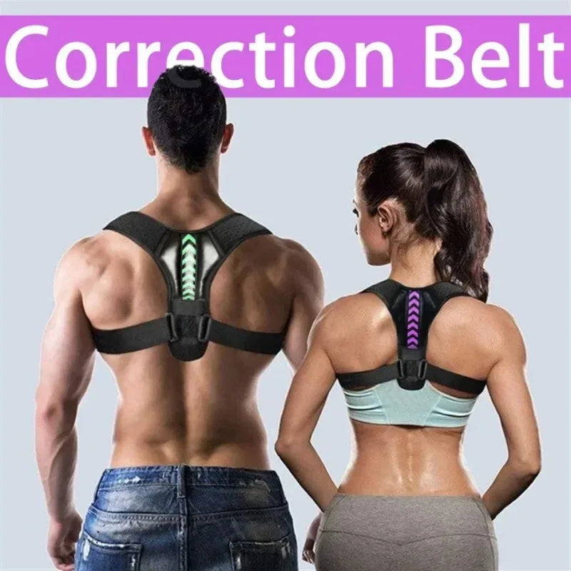 1/2Pcs Adjustable Back Shoulder Posture Corrector Belt Clavicle Spine Fashion Support  Home Office Sport Upper Back Neck Brace