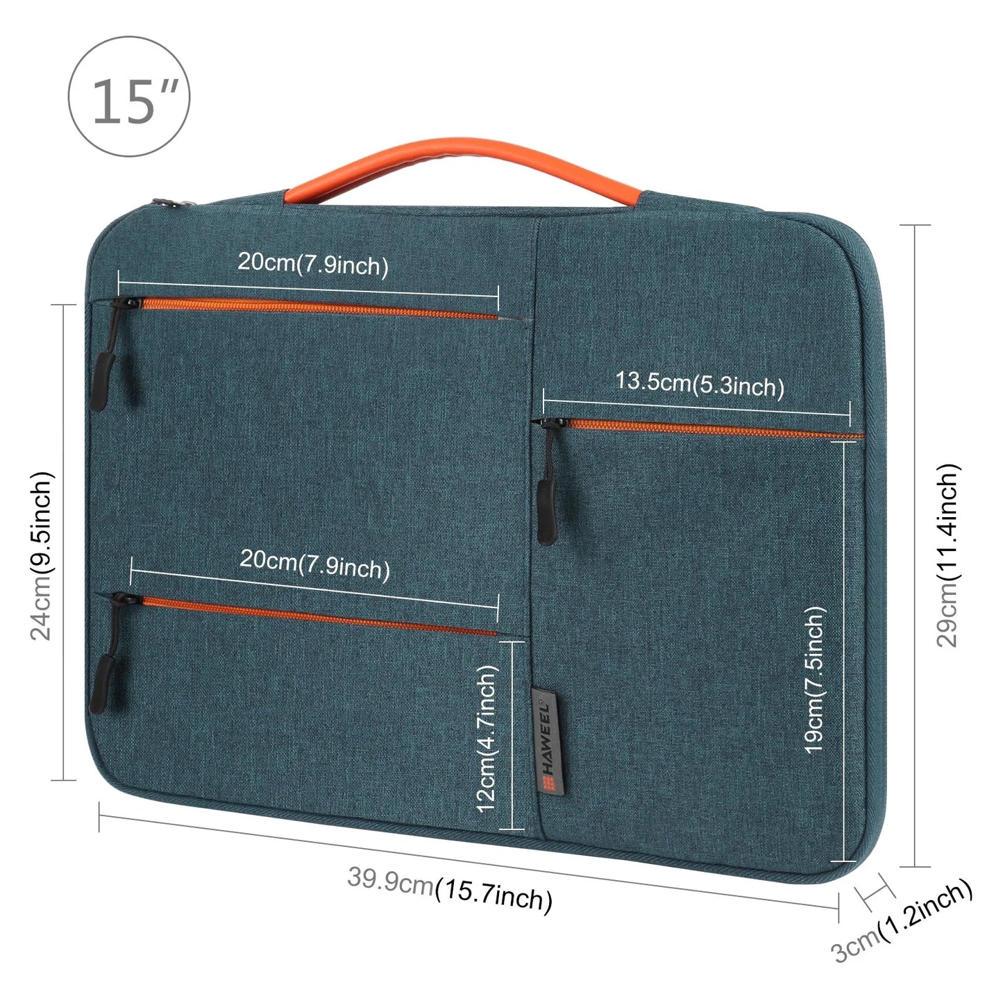 HAWEEL 13.0-15.0 inch Sleeve Case Zipper Briefcase Laptop Handbag For Macbook/ Samsung/ Lenovo Thinkpad and Other Laptop Bag