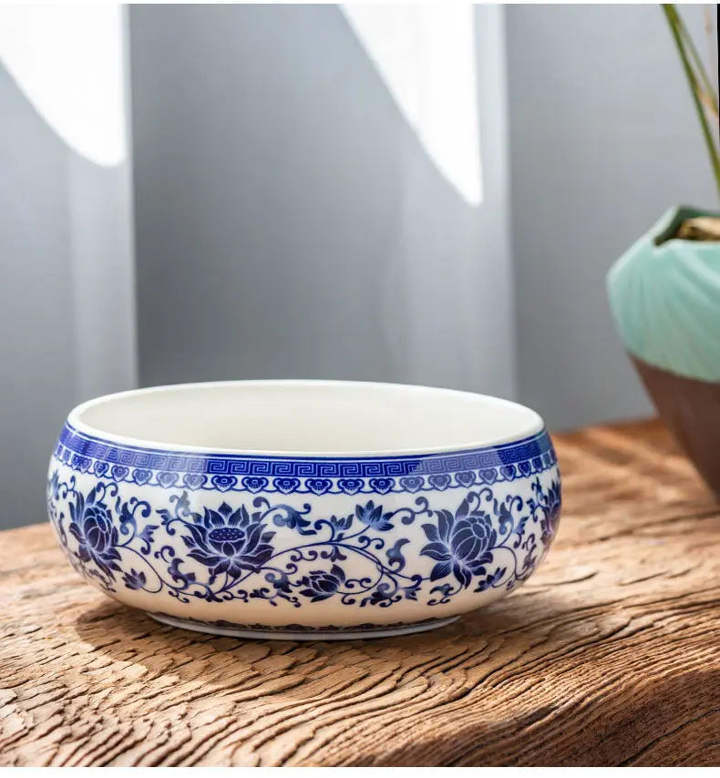 Ceramic Extra Large Purple Sand Zen Tea Wash Pen Set Accessories Hydroponic Bowl Lotus Pot Copper Money Grass Special Flower