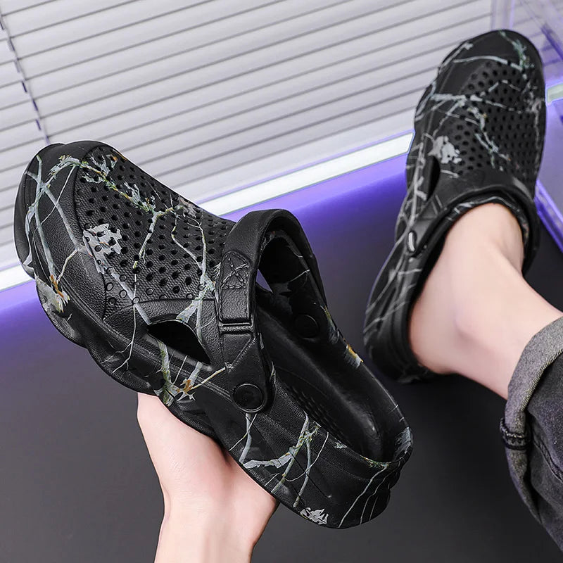 Men's Summer Sandals Clogs Men Women Breathable EVA Thick and Soft Sole Slippers Beach Water Shoes Couple's Clogs Big Size 47