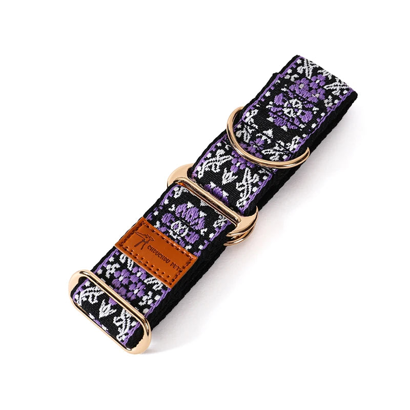 Chinese Ethnic Style Martingale Dog Collar Hens / Greyhound Collar/ Lggy Collar/ Lurcher Collar/ Whippet Collar/ Galgo Collar