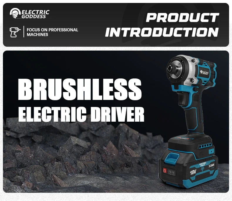 230NM Brushless Electric Screwdriver Multi-function Lithium Drill Cordless Driver Battery Set For Makita 18V Battery Pin