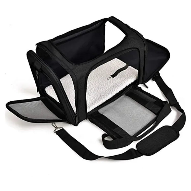 Pet Bag Pet Out Portable Handbag Shoulder Bag Breathable Steel Wire Support Belt Bottom