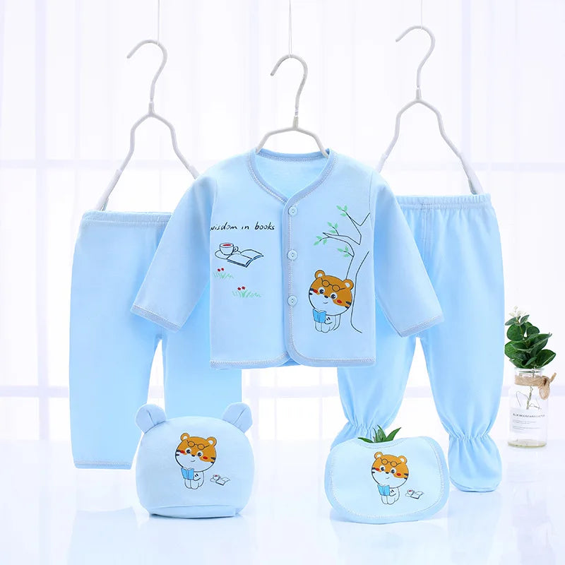5PCS Newborn Girl Clothes Set New Born Going Home Clothes 0 3 Months Baby Clothing New Born Cotton Underwear Set
