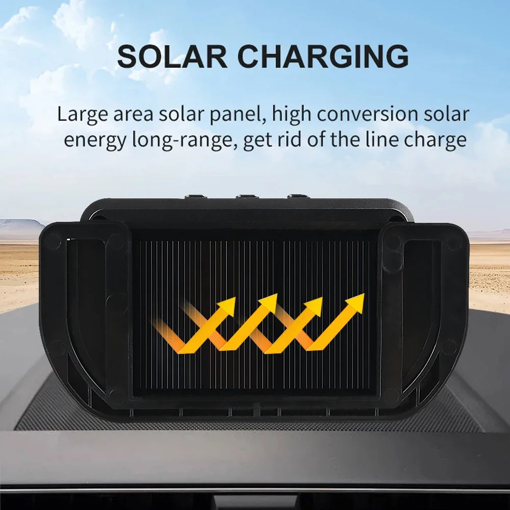 Car Tire Pressure Monitoring System Solar TPMS Sensors Security Alarm LCD Display Tyre Pressure Monitor Temperature Warning