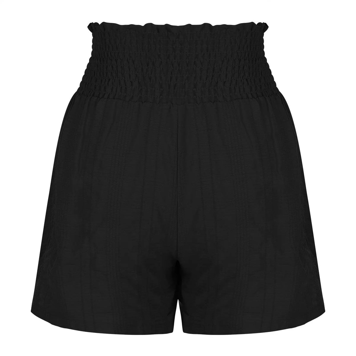 Women Casual High Waist Shorts Skirt Smocked Elastic Drawstring A-Line Flowy Short Skirt Pants Summer Solid Color Beach Skorts