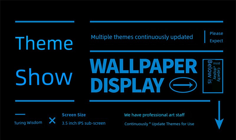 3.5-Inch Computer Status Monitoring Sub-Screen IPs Full View 60fps 480 * 320usb-C Chassis Aida64 Free