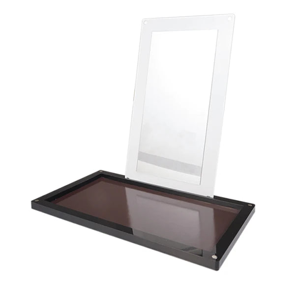 empty magnetic makeup palette acrylic storage box for eyeshadow depotting tool case ,stackable layers with mirror large size