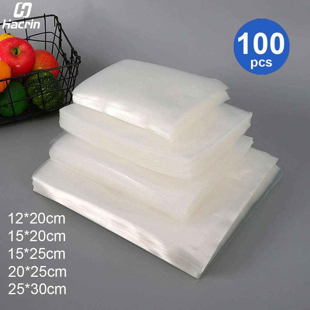 Vacuum Packaging Bags for Food 100pcs Food Storage Vacuum Bags for Vacuum Sealer Machine  Food Fresh Long Keeping Empty Bags