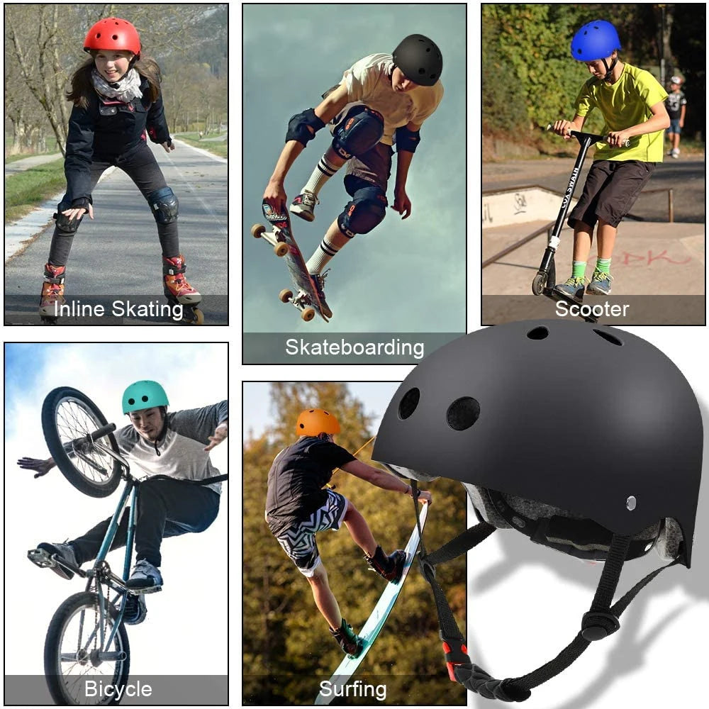 Bike Helmet Ventilation & Adjustable Toddler Helmet for Kids/Youth/Adut -  Multi-Sport Helmet for Skateboard Roller Skateing