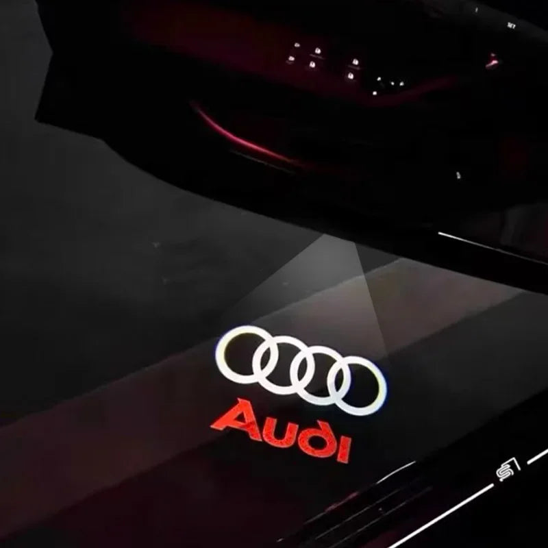 2Pcs Car Door Laser Projector LED HD Welcome Lamp For Audi S Line RS A1 A3 A4 A6 A7 Q3 Q5 Q7 RS3 RS4 RS5 S3 S4 S5 S7