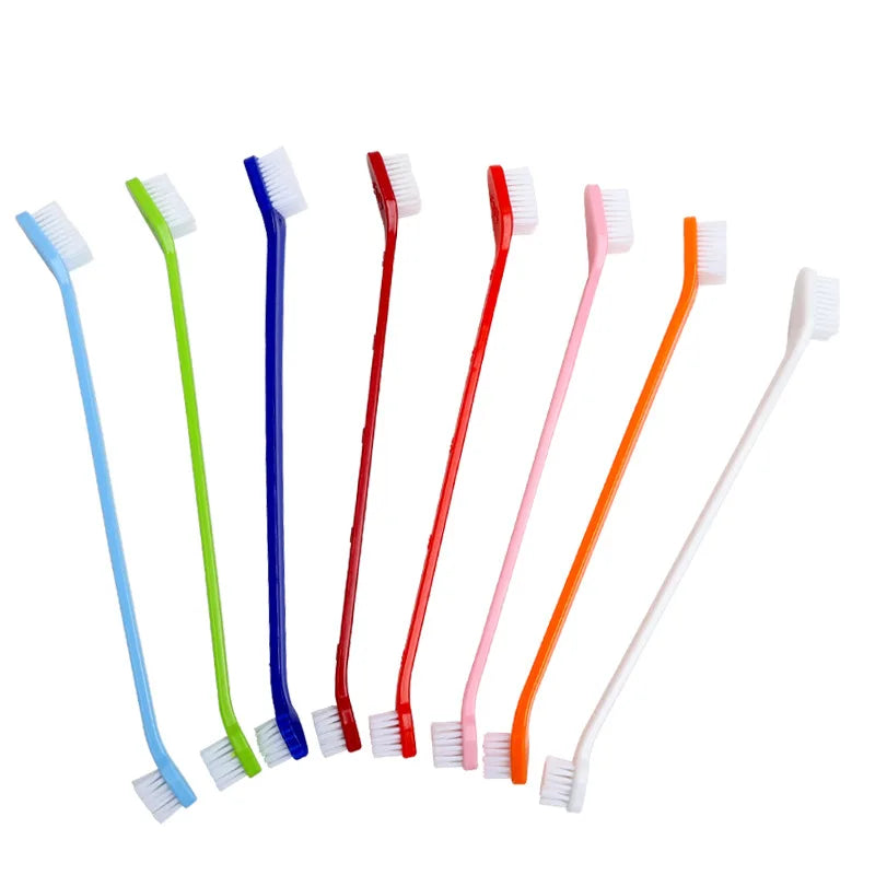 Pet Toothbrush Set Dog Cat Oral Care Kit Pet Toothpaste Cleaning Supplies for Dogs Cats Dental Hygiene Grooming