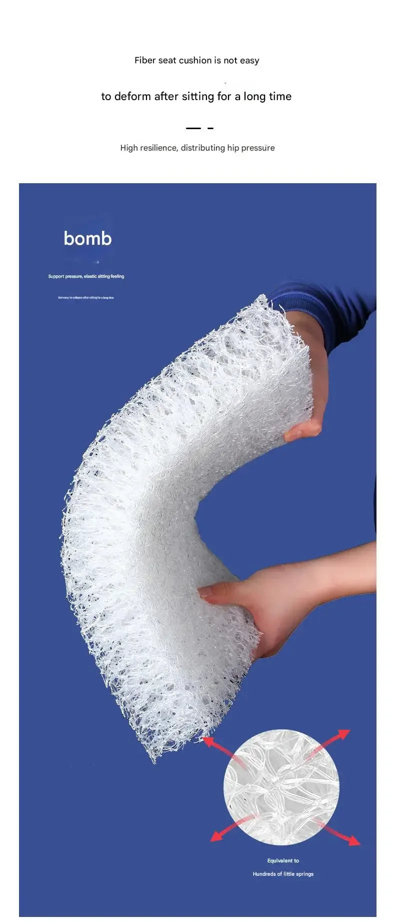 Breathable Cushion Made of 4D Air Fiber, Office Seat Cushion Is Dirt Resistant and Washable, Floor Cushion for Pet Food