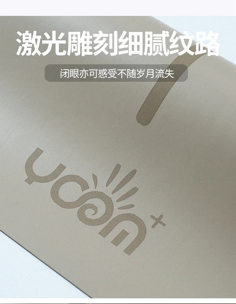 ‌2025 New Women's Home Fitness Yoga Mat - 5mm Natural Rubber with Coconut Fiber Texture, Wide Non-Slip & Durable Mat with Alignm