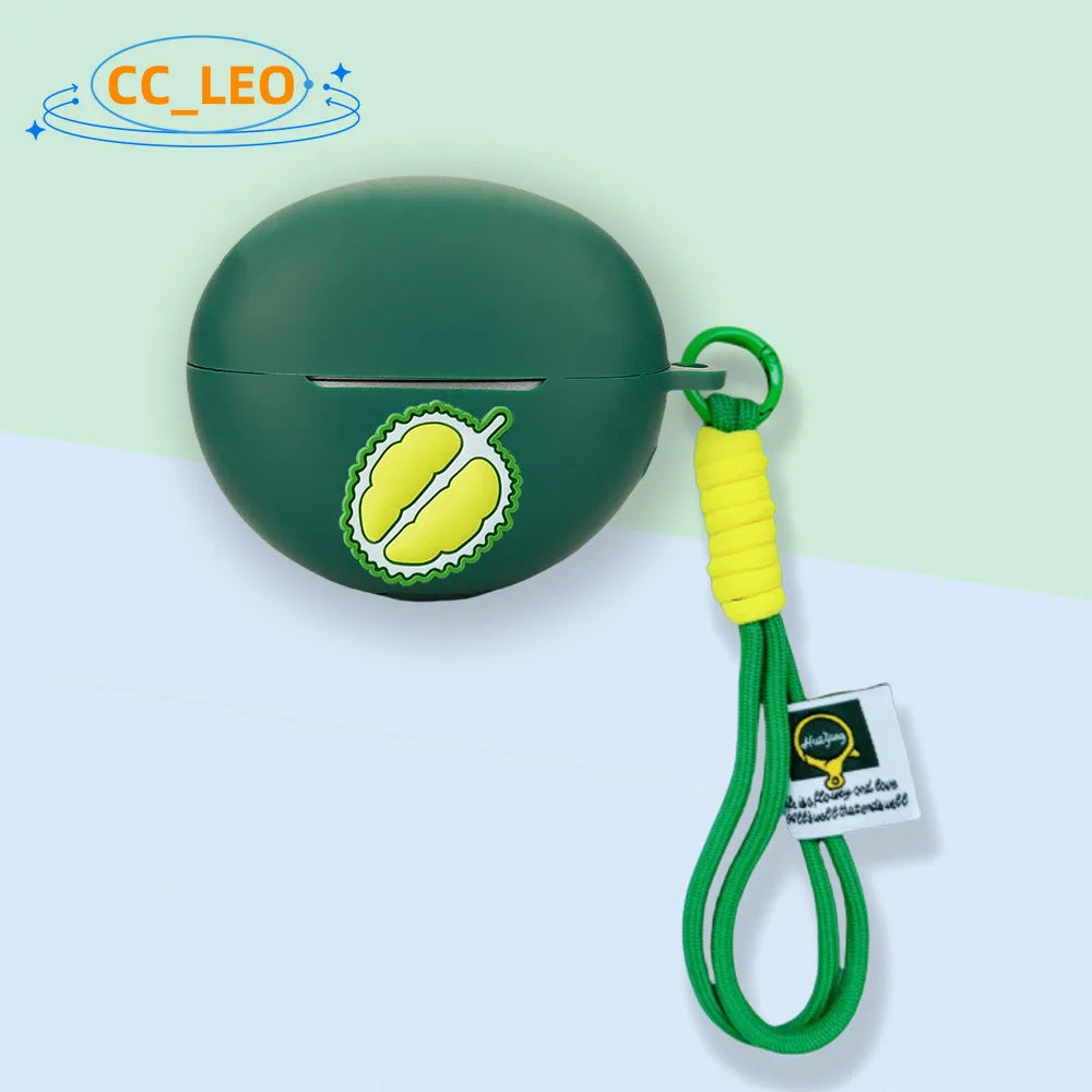 For Honor Choice EarBuds Clip Case Cute Lanyard Pendant Cartoon Cat Suitable for Honor Choice EarBuds Clip Protective Cover