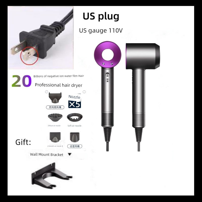 Hair Dryer For Home Negative Ion Top with High-Speed Hair Dryer Student High-Power Negative Ion Leaf-Free Hair Blowing Hair Dryer