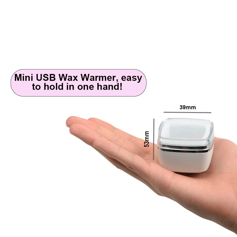 USB Mini Hair Removal Wax Warmer, Mini Waxing Kit - Suitable for Facial Hair Removal for Both Men and Women, Wax Heater