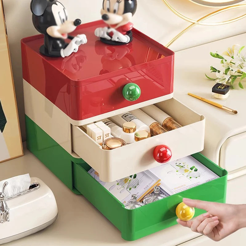Dopamine Desk Organizer Drawer Box Desktop Stackable Dust-proof Storage Drawers Large Capacity Stationery Cosmetic Storage Box