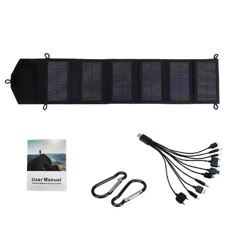 600W Foldable Solar Panel Phone Charger 5V Solar Panels Plate USB  Solar Panels Power Bank for Cell Phone Camping Emergency
