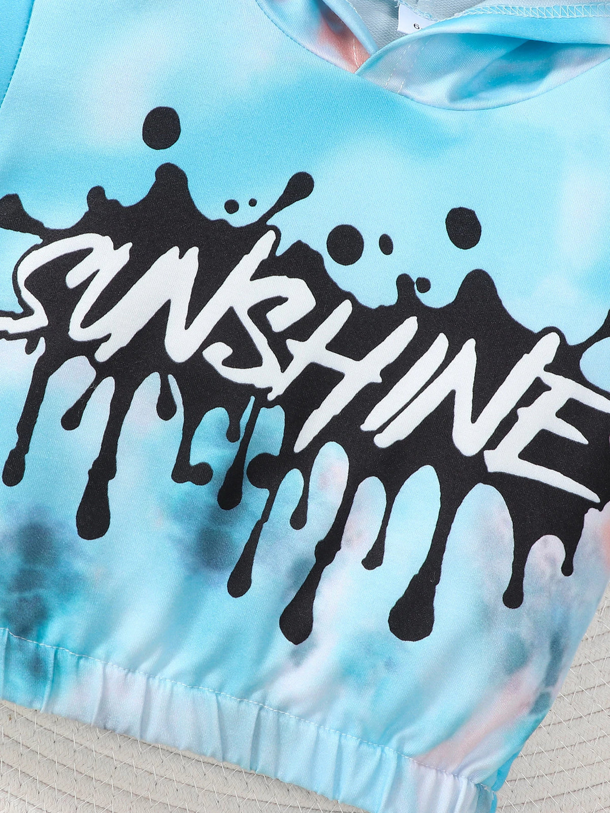 Baby Boys 2-Piece Set Fashionable Casual Tie Dye Hooded Long Sleeve Top And Pants Autumn Winter Clothes for Kids