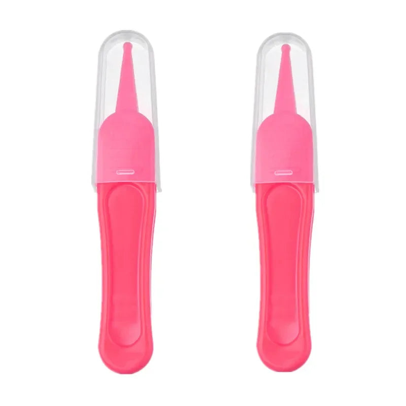 2pcs/lot Safety Obtuse Clean Tweezer for Baby Cleaning Earwax Booger Navel Dirt Tweezer Infant Baby Daily Nursing Care