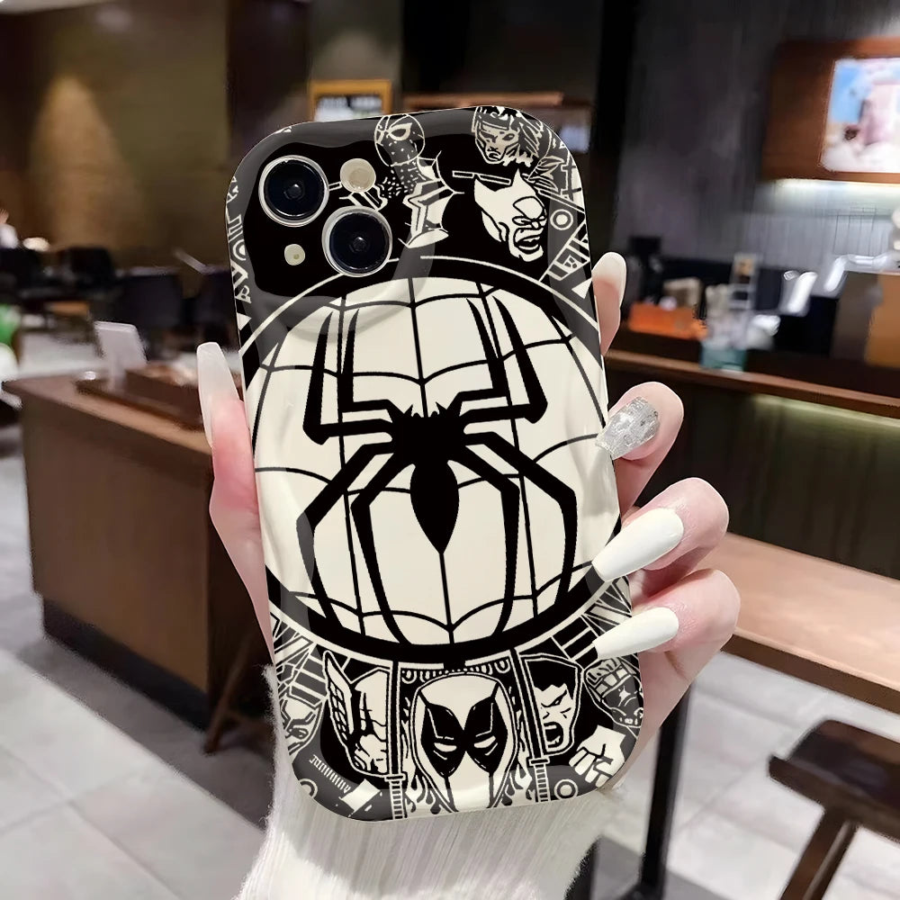 A-Avengers Spider Venoms Men Phone Case for Xiaomi Redmi Note 15 14 13 12 12S 11 Pro Plus 15 15C 14C 13C 12C 4G 5G 3D Wave Cover