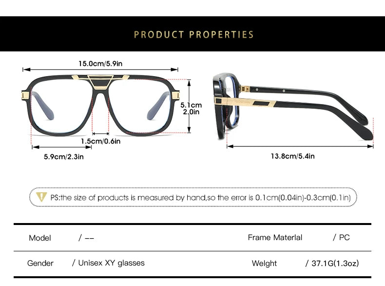 New fashion retro large-framed glasses,  end personalized fashion fashionable casual glasses, suitable for daily wear of party