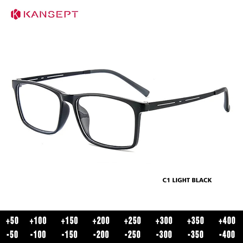 KANSEPT Square Man Glasses Myopia Big Face Glasses for Women Blue Light Lenses to Read Lunette De Lecture Femme Eyeglass Frames